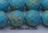 CDE2544 15.5 inches 18mm faceted round dyed sea sediment jasper beads