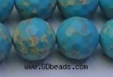 CDE2546 15.5 inches 22mm faceted round dyed sea sediment jasper beads