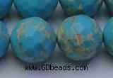 CDE2547 15.5 inches 24mm faceted round dyed sea sediment jasper beads