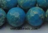 CDE2554 15.5 inches 24mm faceted round dyed sea sediment jasper beads