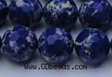 CDE2581 15.5 inches 18mm faceted round dyed sea sediment jasper beads