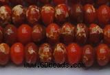 CDE2604 15.5 inches 12*16mm rondelle dyed sea sediment jasper beads