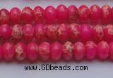 CDE2608 15.5 inches 5*8mm rondelle dyed sea sediment jasper beads