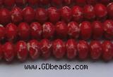 CDE2617 15.5 inches 7*10mm rondelle dyed sea sediment jasper beads