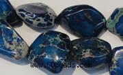 CDE262 15.5 inches 18*20mm nugget dyed sea sediment jasper beads