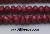 CDE2625 15.5 inches 7*10mm rondelle dyed sea sediment jasper beads