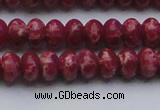 CDE2626 15.5 inches 8*12mm rondelle dyed sea sediment jasper beads