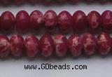 CDE2627 15.5 inches 10*14mm rondelle dyed sea sediment jasper beads