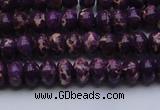 CDE2632 15.5 inches 5*8mm rondelle dyed sea sediment jasper beads