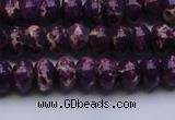 CDE2634 15.5 inches 8*12mm rondelle dyed sea sediment jasper beads