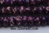 CDE2635 15.5 inches 10*14mm rondelle dyed sea sediment jasper beads