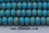 CDE2640 15.5 inches 5*8mm rondelle dyed sea sediment jasper beads