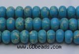 CDE2648 15.5 inches 5*8mm rondelle dyed sea sediment jasper beads