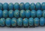 CDE2649 15.5 inches 7*10mm rondelle dyed sea sediment jasper beads