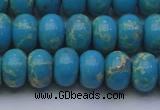 CDE2652 15.5 inches 12*16mm rondelle dyed sea sediment jasper beads