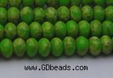 CDE2656 15.5 inches 5*8mm rondelle dyed sea sediment jasper beads