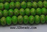 CDE2657 15.5 inches 7*10mm rondelle dyed sea sediment jasper beads