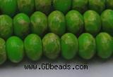 CDE2661 15.5 inches 13*18mm rondelle dyed sea sediment jasper beads