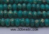 CDE2664 15.5 inches 5*8mm rondelle dyed sea sediment jasper beads