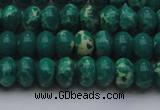 CDE2675 15.5 inches 10*14mm rondelle dyed sea sediment jasper beads