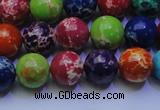 CDE2691 15.5 inches 10mm round mixed color sea sediment jasper beads