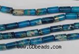 CDE278 15.5 inches 4*8mm tube dyed sea sediment jasper beads