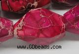 CDE28 15.5 inches 25*35mm faceted nuggets dyed sea sediment jasper beads