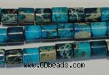 CDE280 15.5 inches 8*8mm tube dyed sea sediment jasper beads