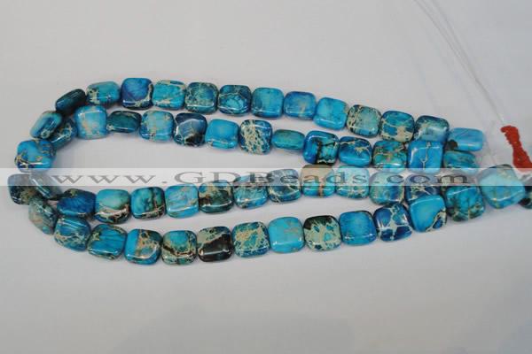 CDE300 15.5 inches 14*14mm square dyed sea sediment jasper beads