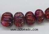 CDE35 15.5 inches multi sizes pumpkin dyed sea sediment jasper beads