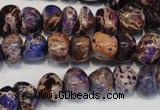 CDE391 15.5 inches 8*12mm nugget dyed sea sediment jasper beads