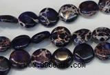 CDE397 15.5 inches 10mm flat round dyed sea sediment jasper beads