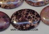 CDE422 15.5 inches 25*35mm oval dyed sea sediment jasper beads