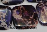 CDE430 15.5 inches 30*30mm square dyed sea sediment jasper beads