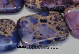 CDE442 15.5 inches 25*35mm rectangle dyed sea sediment jasper beads