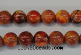 CDE493 15.5 inches 10mm round dyed sea sediment jasper beads