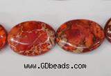 CDE533 15.5 inches 18*25mm oval dyed sea sediment jasper beads