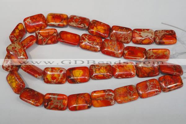 CDE556 15.5 inches 18*25mm rectangle dyed sea sediment jasper beads