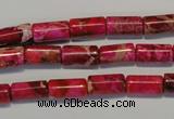 CDE591 15.5 inches 6*12mm tube dyed sea sediment jasper beads