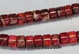 CDE596 15.5 inches 4*8mm tube dyed sea sediment jasper beads