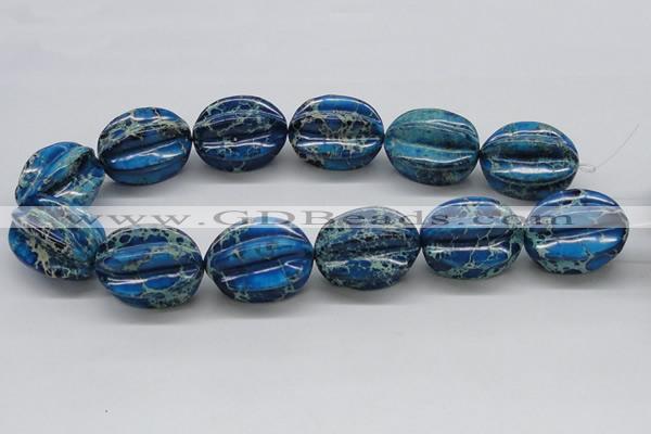 CDE62 15.5 inches 25*33mm star fruit shaped dyed sea sediment jasper beads