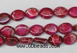 CDE642 15.5 inches 8*10mm oval dyed sea sediment jasper beads