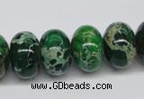 CDE73 15.5 inches 12*18mm rondelle dyed sea sediment jasper beads