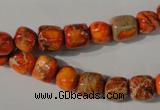 CDE732 15.5 inches 6*7mm – 8*9mm nuggets dyed sea sediment jasper beads