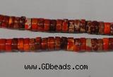 CDE733 15.5 inches 3*6mm heishi dyed sea sediment jasper beads