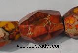 CDE748 15.5 inches 18*25mm faceted nuggets dyed sea sediment jasper beads