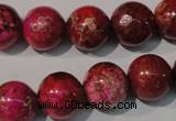 CDE762 15.5 inches 14mm round dyed sea sediment jasper beads