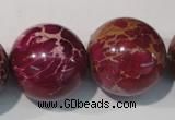 CDE765 15.5 inches 24mm round dyed sea sediment jasper beads