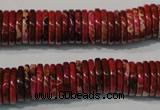 CDE773 15.5 inches 2*12mm dish dyed sea sediment jasper beads