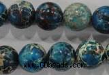 CDE807 15.5 inches 15mm round dyed sea sediment jasper beads wholesale